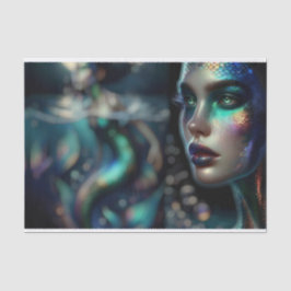 Iridescent Siren Mermaid Dekoupage Seidenpapier