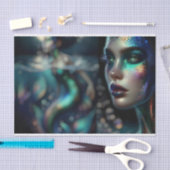Iridescent Siren Mermaid Dekoupage Seidenpapier (Handwerk)