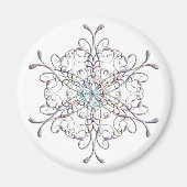 Iridescent Snowflake Magnet (Vorne)