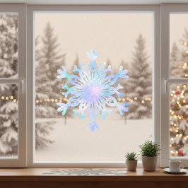 Iridescent Snowflake Window Fensteraufkleber