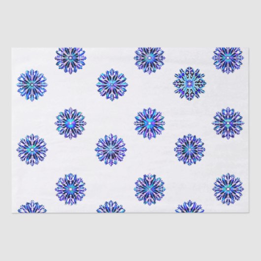 Iridescent Snowflakes Weihnachten Hanukah Geschenk Seidenpapier (Vorderseite)