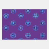 Iridescent Snowflakes Weihnachten Hanukkah Geschen Geschenkpapier Set (Vorderseite 3)
