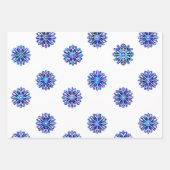Iridescent Snowflakes Weihnachten Hanukkah Geschen Geschenkpapier Set (Vorderseite)