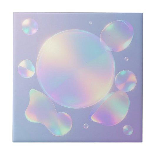 Iridescent Soap Bubble Dream Fliese (Vorderseite)