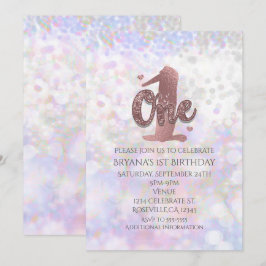 Iridescent Sparkle Einladung zum 1. Geburtstag