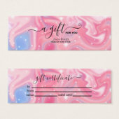Iridescent Sparkle Holographic Gift Certificate (Vorne & Hinten)