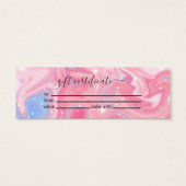 Iridescent Sparkle Holographic Gift Certificate (Rückseite)
