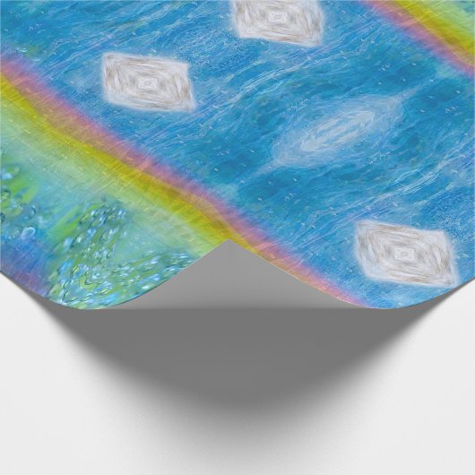 Iridescent, Sparkly, Rainbow Light Geschenkpapier (Ecke)