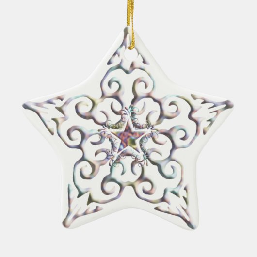 Iridescent Star Ornament (Hinten)