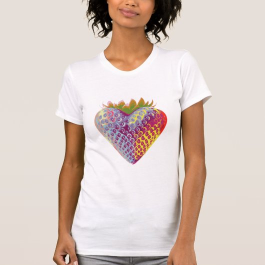 Iridescent Strawberry Heart T-Shirt (Vorderseite)