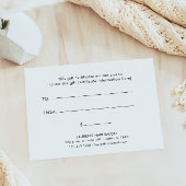 Iridescent Texted Modern Script Geschenkgutschein Visitenkarte