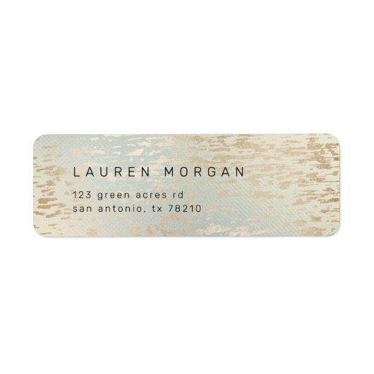 Iridescent Textured Luxury Return Address Label (Vorne)