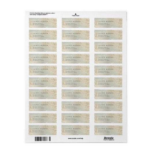 Iridescent Textured Luxury Return Address Label (Vorne)