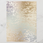 Iridescent Textured Modern Makeup Price Card Menükarte (Rückseite)