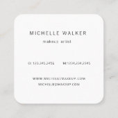 Iridescent Textured Modern Makeust Artist Quadratische Visitenkarte (Rückseite)