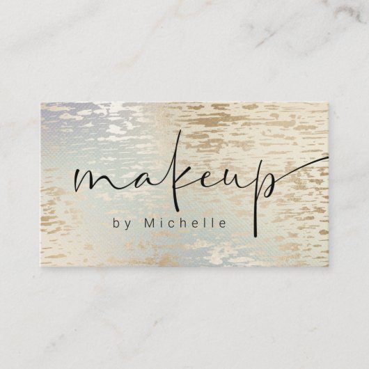 Iridescent Textured Modern Makeust Artist Visitenkarte (Vorderseite)