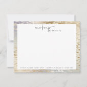 Iridescent Textured Modern Script Makeust Künstler Mitteilungskarte (Vorderseite)