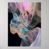 Iridescent Thread Vortex Teal Magenta Glow Poster (Vorne)