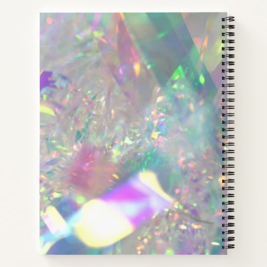 Iridescent Tinsel | Modernes Glam-Notebook Notizblock (Rückseite)