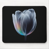 Iridescent Tulip auf schwarz Mousepad (Vorne)