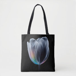Iridescent Tulip auf schwarz Tasche