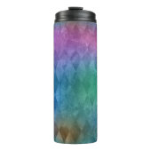 Iridescent Vintag Harlequin Muster Thermosbecher (Vorderseite)