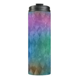 Iridescent Vintag Harlequin Muster Thermosbecher