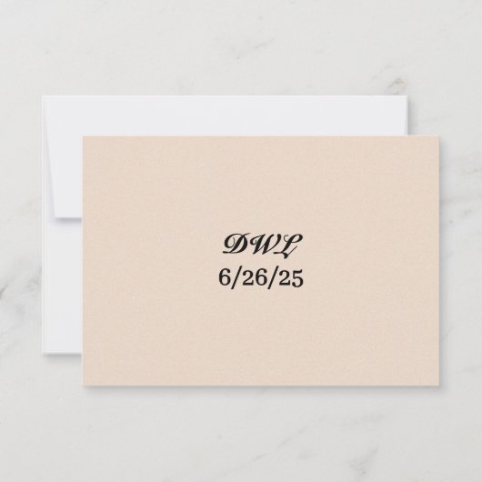 Iridescent Vow Wedding RSVP Card (Rückseite)