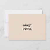 Iridescent Vow Wedding RSVP Card Karte (Rückseite)