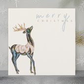 Iridescent Watercolor Rentier Frohe Weihnachten