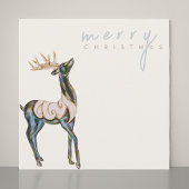 Iridescent Watercolor Rentier Frohe Weihnachten