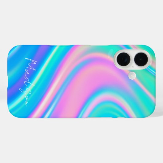 Iridescent Wave Flow Case-Mate iPhone Hülle (Rückseite (Horizontal))