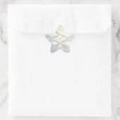Iridescent White Diamond Pattern Stern-Aufkleber (Tasche)