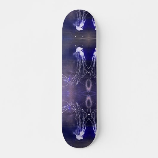 Iridescent White Jellyfish, 7 3/4" Skateboard Deck (Vorne)