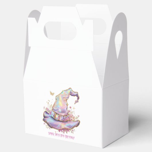 Iridescent Witch Hat Birthday Geschenkschachtel (Geöffnet)