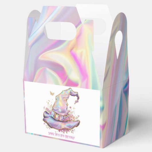 Iridescent Witch Hat Birthday  Geschenkschachtel (Geöffnet)