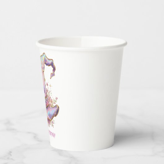 Iridescent Witch Hat Birthday  Pappbecher (Links)