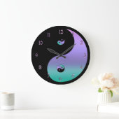 Iridescent Yin Yang Clock Große Wanduhr (Zuhause)