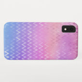 Iridescent Zig Zag Muster Case-Mate iPhone Hülle (Rückseite (Horizontal))