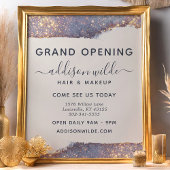 Iridesent Lila Gold Glam Glitzer Business Flyer