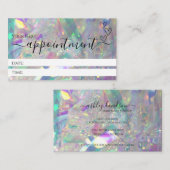 Iridesent Tinsel Modernes Business Terminkarte (Vorne/Hinten)