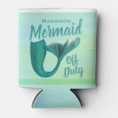 Iridesing Off Duty Mermaid Schwanz Personalisiert Dosenkühler (Vorderseite)