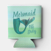 Iridesing Off Duty Mermaid Schwanz Personalisiert Dosenkühler (Rückseite)