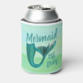 Iridesing Off Duty Mermaid Schwanz Personalisiert Dosenkühler (Kanne Rückseite)