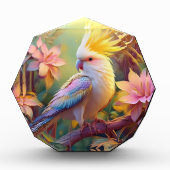Iridesing Wing Cockatiel Fantasy Bird Fotoblock (Vorderseite)