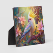 Iridesing Wing Cockatiel Fantasy Bird Fotoplatte (Vorderseite)