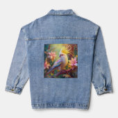 Iridesing Wing Cockatiel Fantasy Bird Jeansjacke (Rückseite)