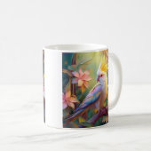 Iridesing Wing Cockatiel Fantasy Bird Kaffeetasse (VorderseiteRechts)