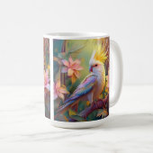 Iridesing Wing Cockatiel Fantasy Bird Kaffeetasse (VorderseiteRechts)
