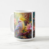 Iridesing Wing Cockatiel Fantasy Bird Kaffeetasse (Vorderseite Links)